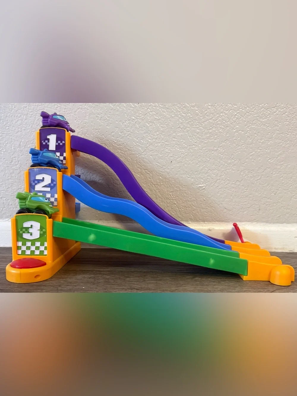 Colorful Kids Racing Track Playset - Purple, Blue & Green
